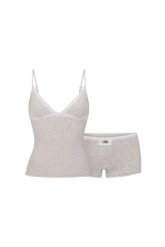 POINTELLE LACE CAMI AND BOY SHORT SET - Imagen 2