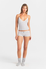 POINTELLE LACE CAMI AND BOY SHORT SET