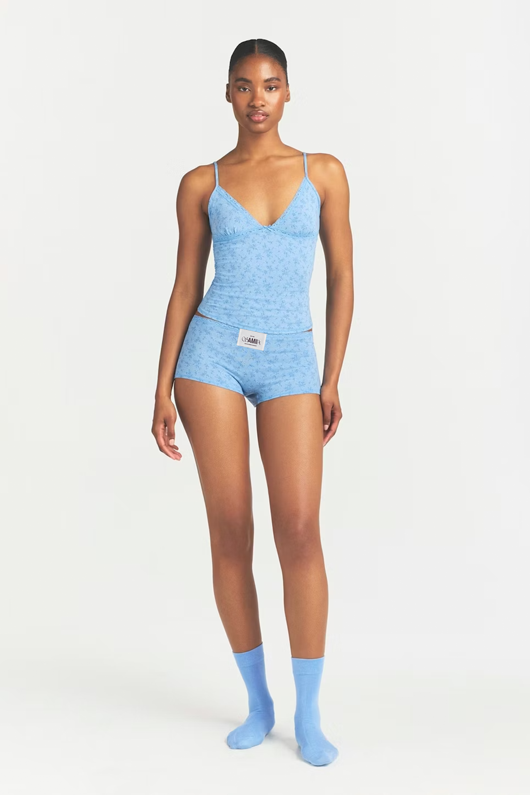 hola2 LACE CAMI AND BOY SHORT SET - Imagen 1