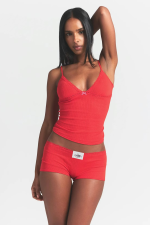 POINTELLE LACE CAMI AND BOY SHORT SET