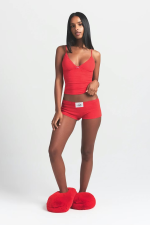 POINTELLE LACE CAMI AND BOY SHORT SET - Imagen 3